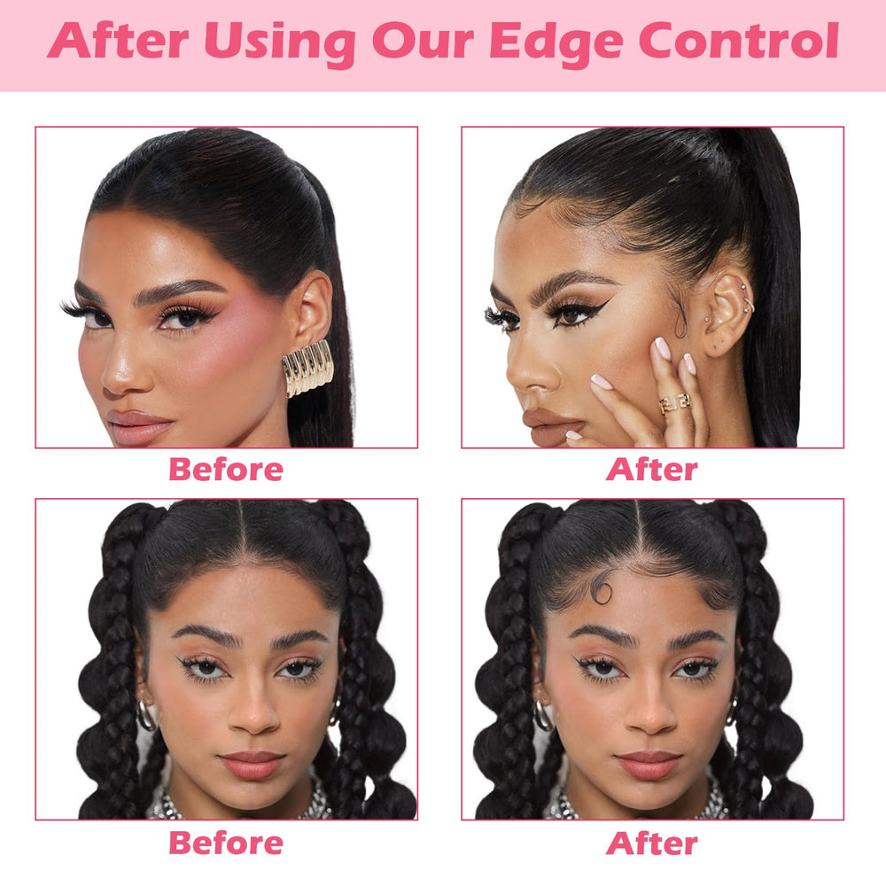 Goiple styled hair lifestyle shot showcasing sleek edges and polished look