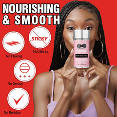 Goiple applied to lace-front wig hairline illustrating clean touch-up and minimal residue