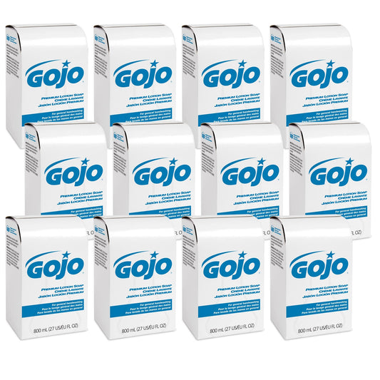 GOJO front packaging showing label and waterfall scent, clear supply benefit