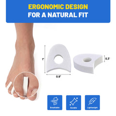 GOKOZIKI toe separator between toes demonstrating reduced rubbing and support