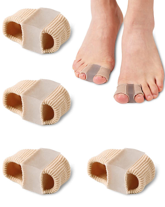 Golbylicc front packaging showing four gel toe spacers and product benefits