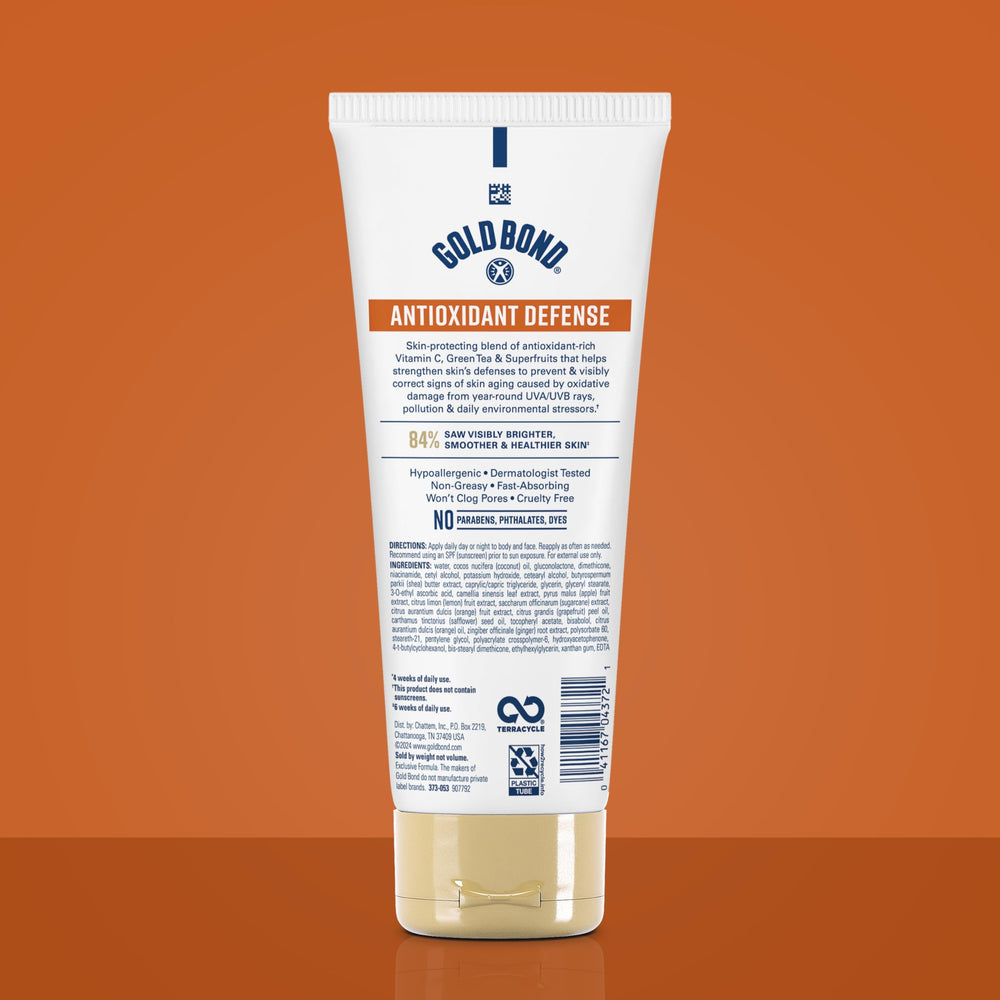 Gold Bond lotion texture close-up showing lightweight consistency