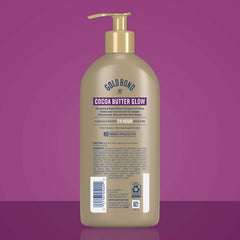 Gold Bond cocoa butter ingredient close-up highlighting nourishing glow benefit