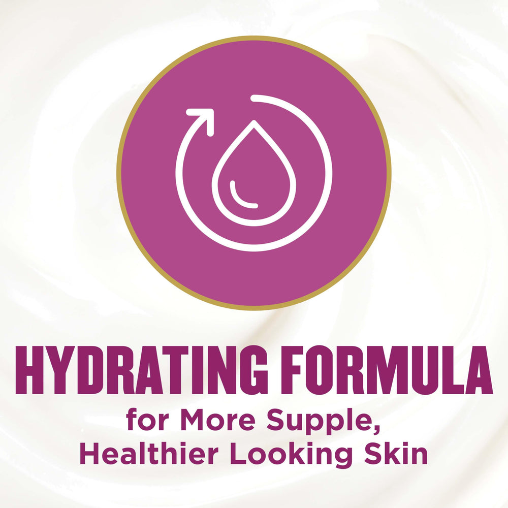 Gold Bond label close-up displaying hyaluronic acid, salicylic acid and vitamin blend benefits
