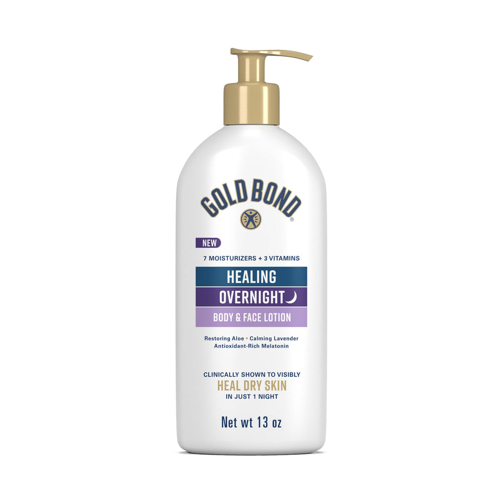 Gold Bond bottle front showing label and calming lavender scent benefit