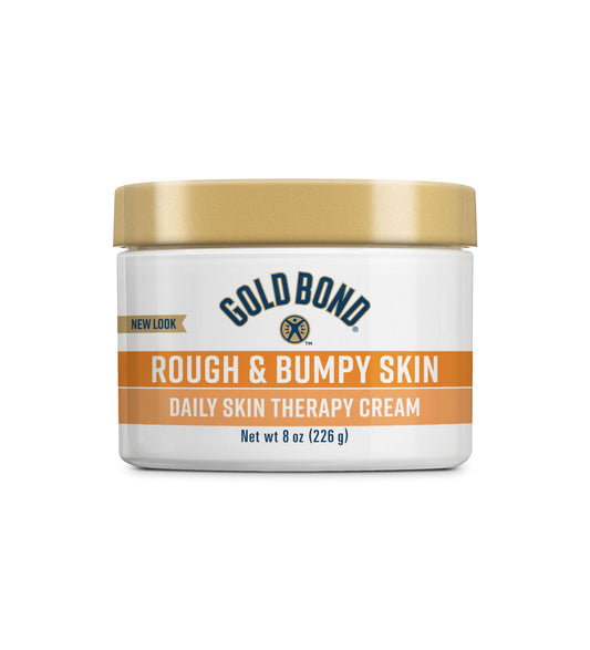 Gold Bond front tub showing product packaging and clear purpose for smoother skin