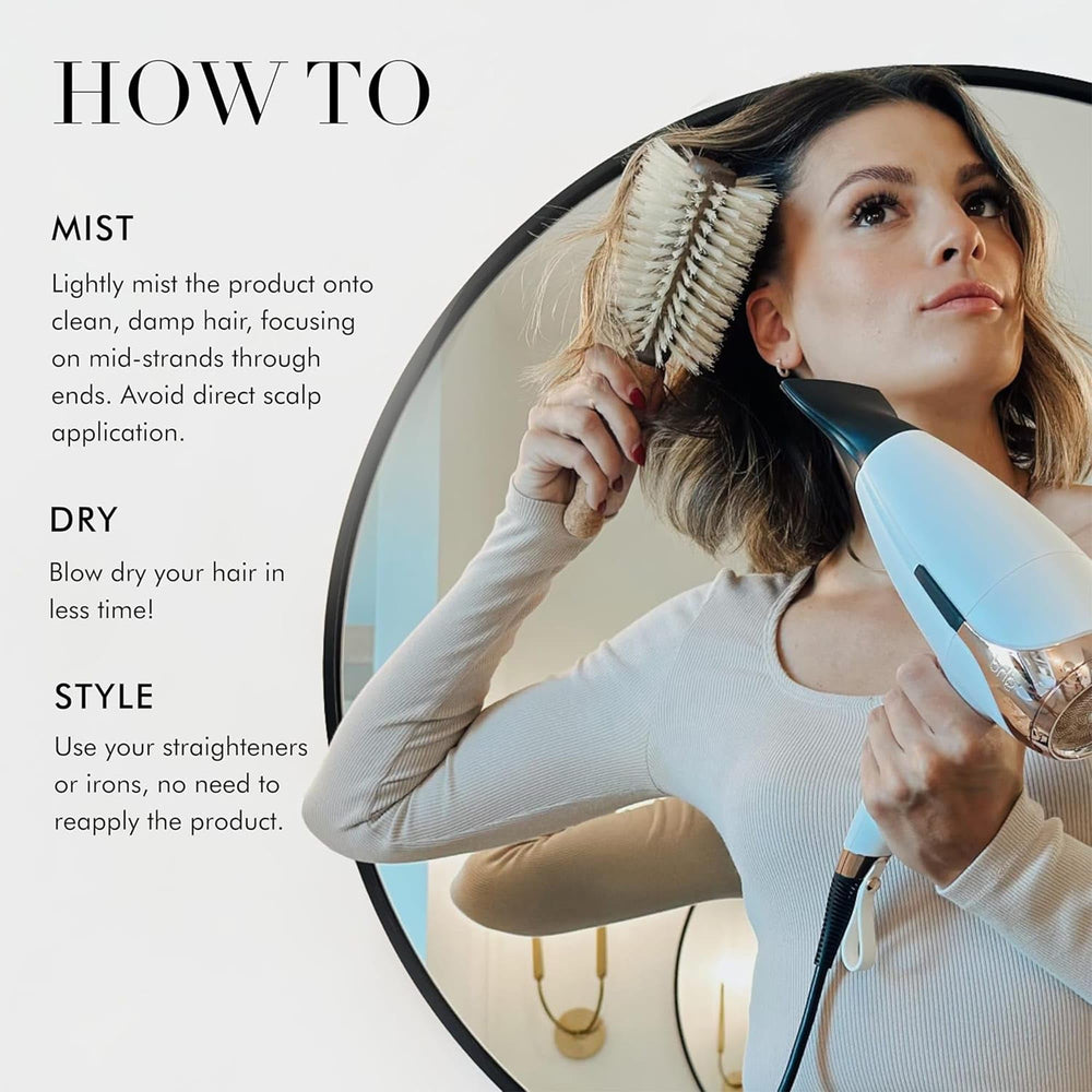 Goldie Locks used during blow drying with round brush, speeds styling time