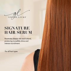 Goldie Locks pump dispensing serum demonstrating easy application benefit