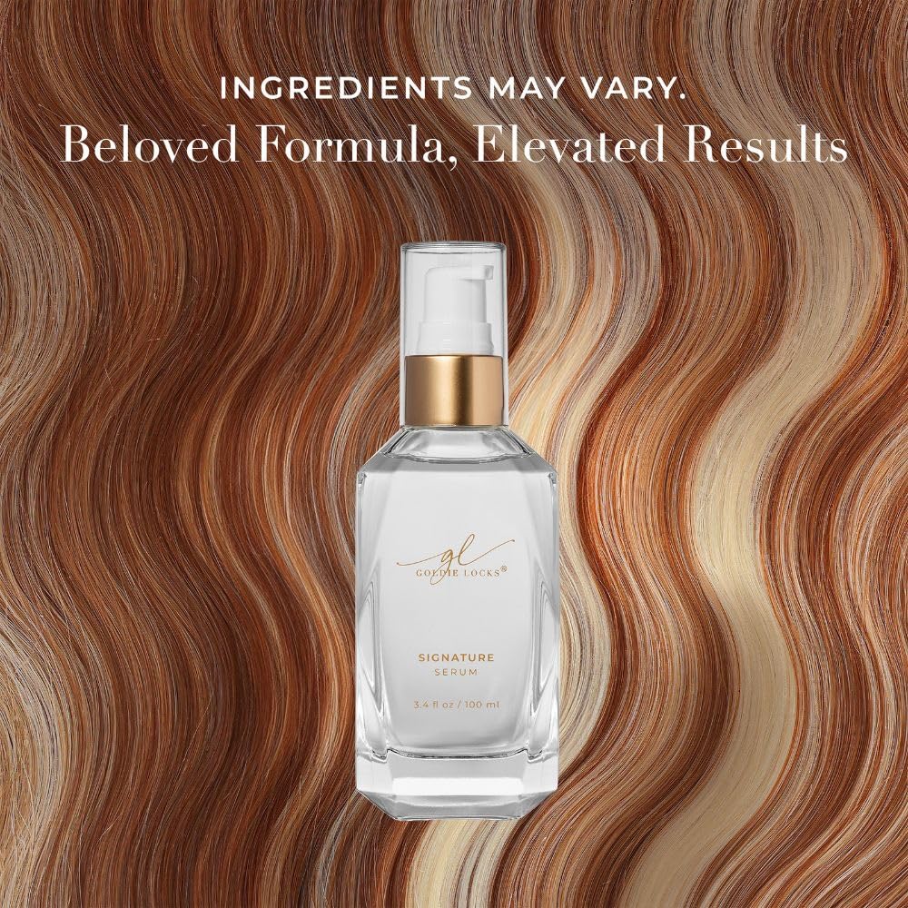 Goldie Locks serum on hair extensions protecting and detangling benefit