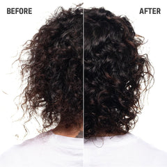 Application of Goldwell shampoo on wet curly hair for defined, hydrated curls