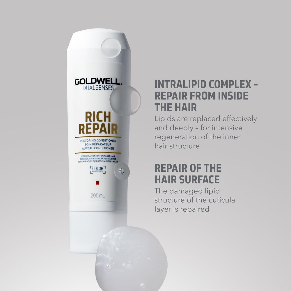 Goldwell Dualsenses pump close-up illustrating convenient dispensing and salon efficiency benefit