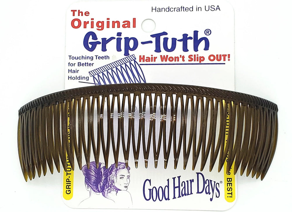 Good Hair Days front packaging showing comb and brand, highlights secure styling