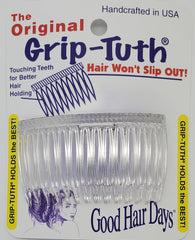 Good Hair Days crystal side combs front view showing elegant shine and secure hold