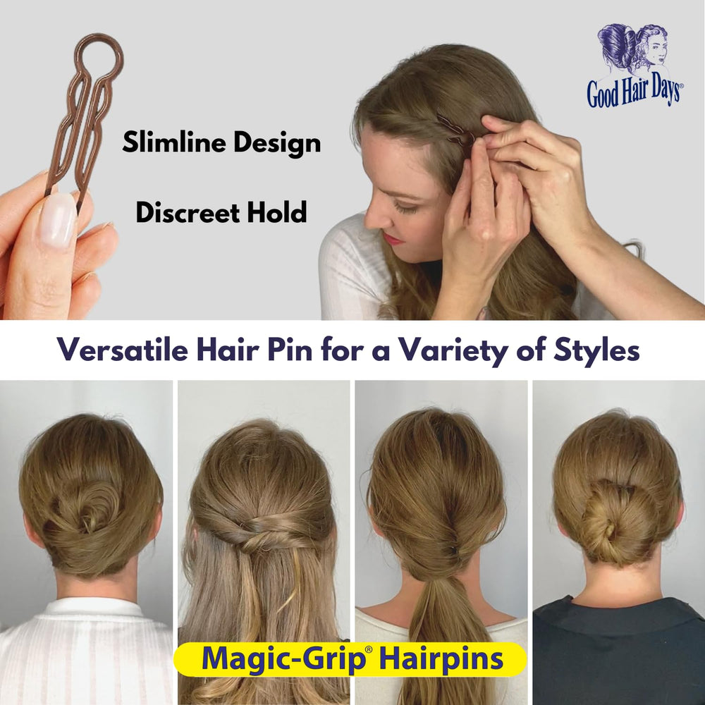 Good Hair Days matte midnight-black finish reducing shine and visibility