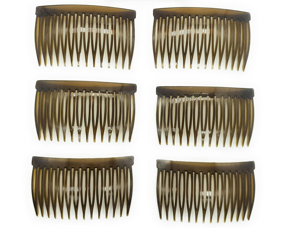 Good Hair Days front pack of six tortoise shell combs showing elegant set benefit