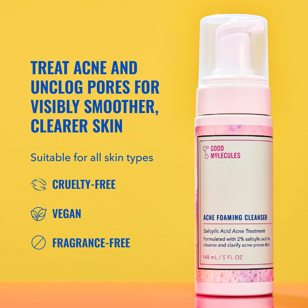 Good Molecules foam texture close-up demonstrating gentle cleanse