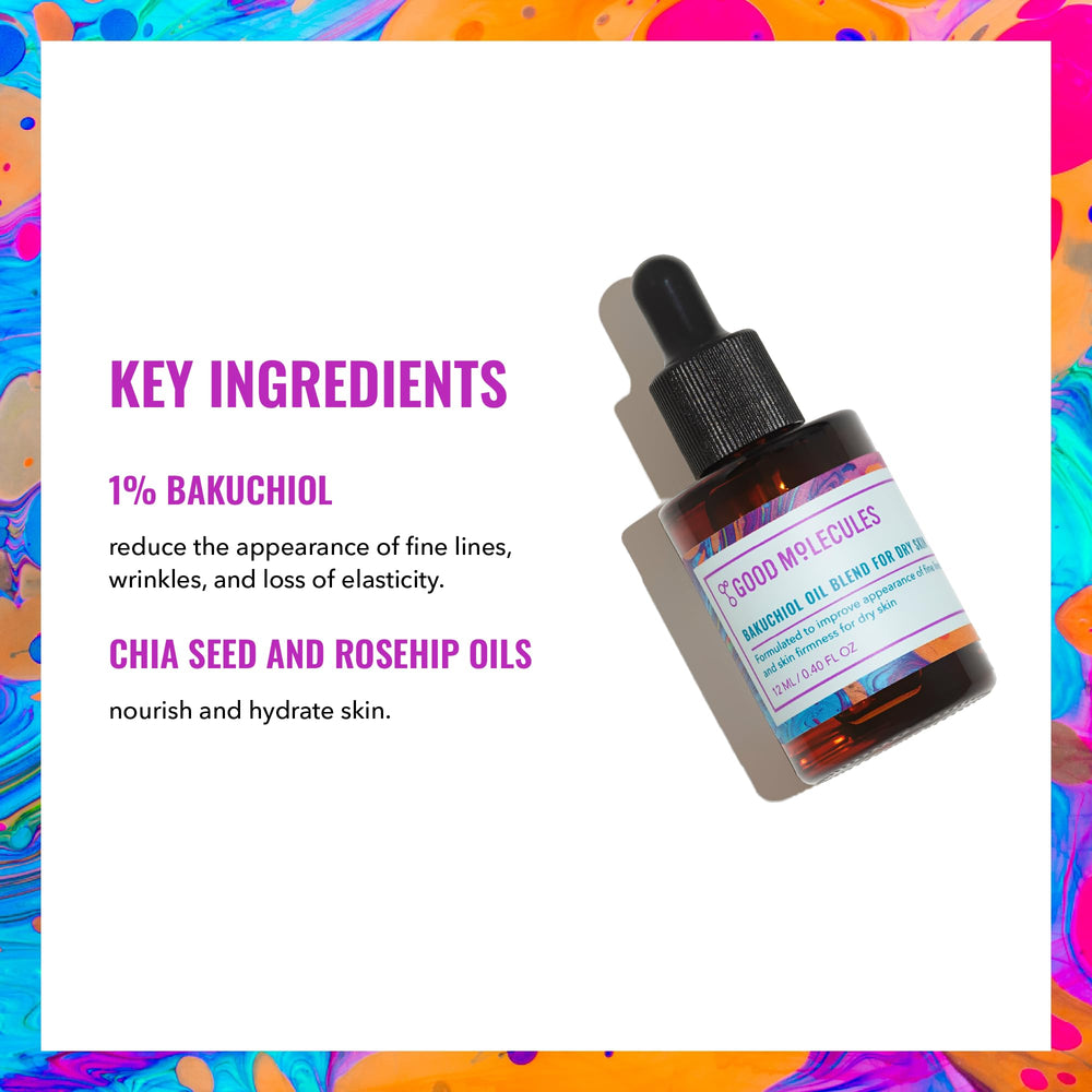 Good Molecules oil texture on palm demonstrating lightweight absorption and sheen