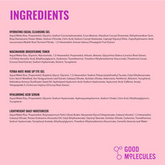 Good Molecules products in hand showing size and scale for travel-friendly routine benefit