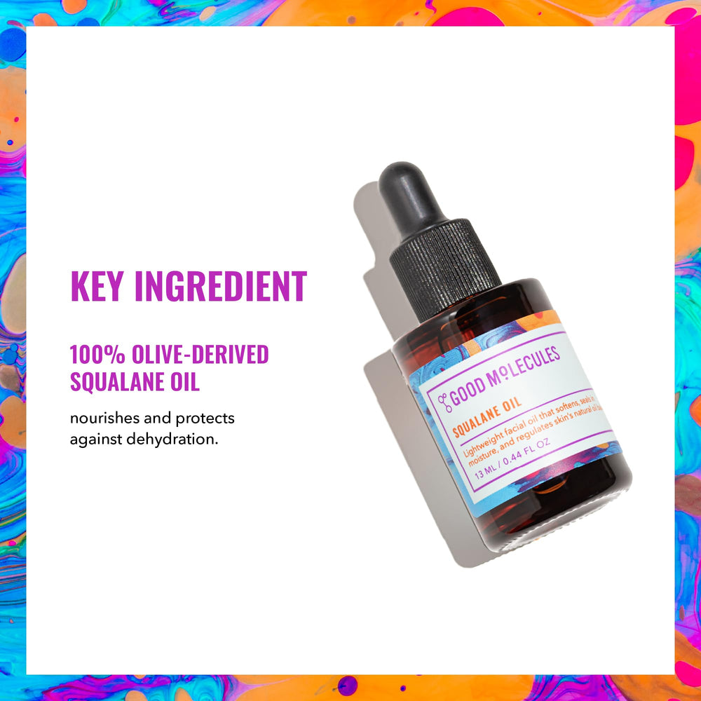 Good Molecules squalane oil texture close-up highlighting weightless absorption benefit