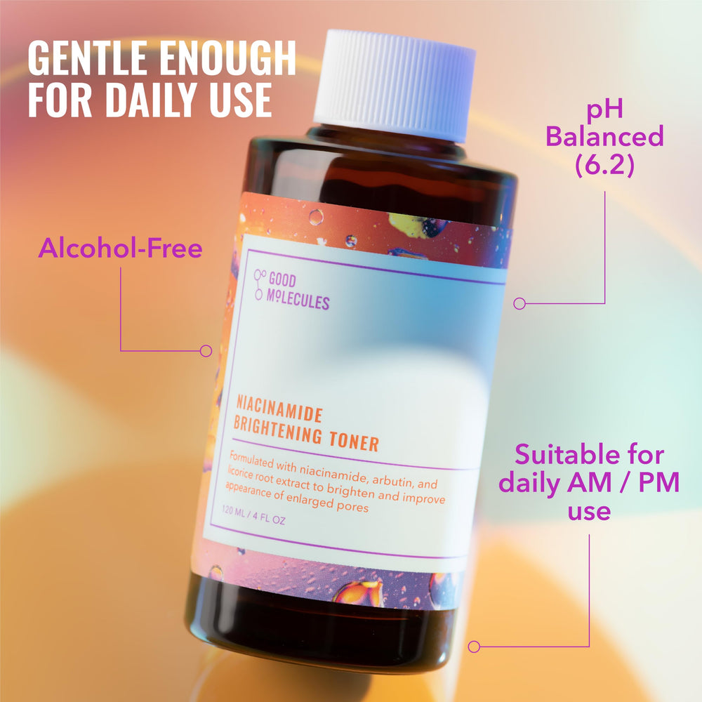 Good Molecules toner staged with cleanser to show step in routine
