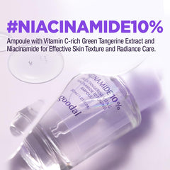 GOODAL ingredient label with green tangerine extract showing vitamin-rich benefit