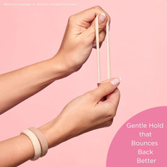 GOODY lifestyle shot blending elastics with blonde hair for discreet style