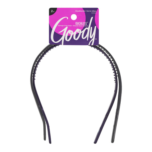 GOODY front packaging showing two thin pressure-free headbands, comfortable hold