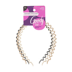 Goody headbands front packaging showing three warm-tone bands and quick outfit matching