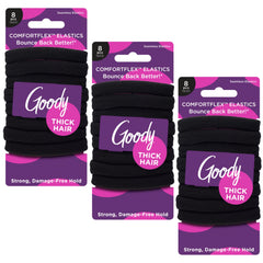 GOODY front packaging showing black ComfortFlex elastics and pack quantity for convenience