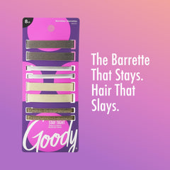 Goody product label and contents displayed to show included eight clips