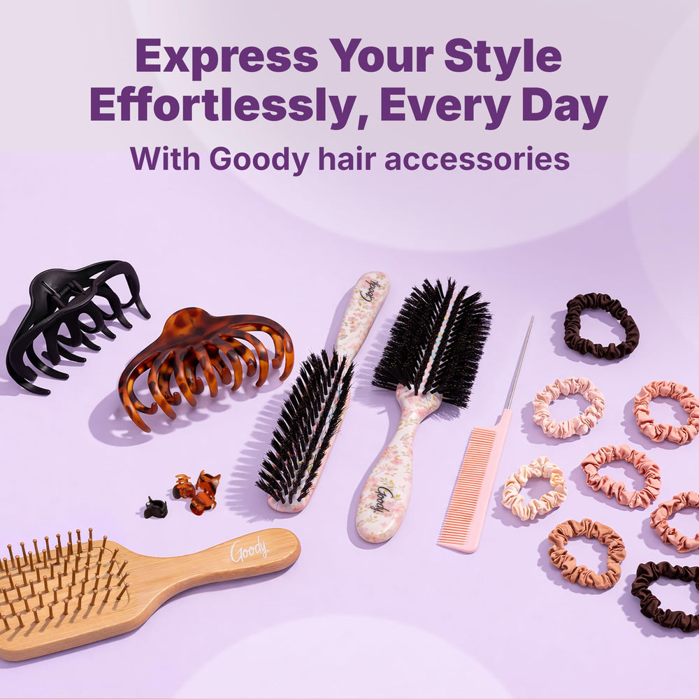 GOODY clip used during commute for quick, comfortable hair touch-up