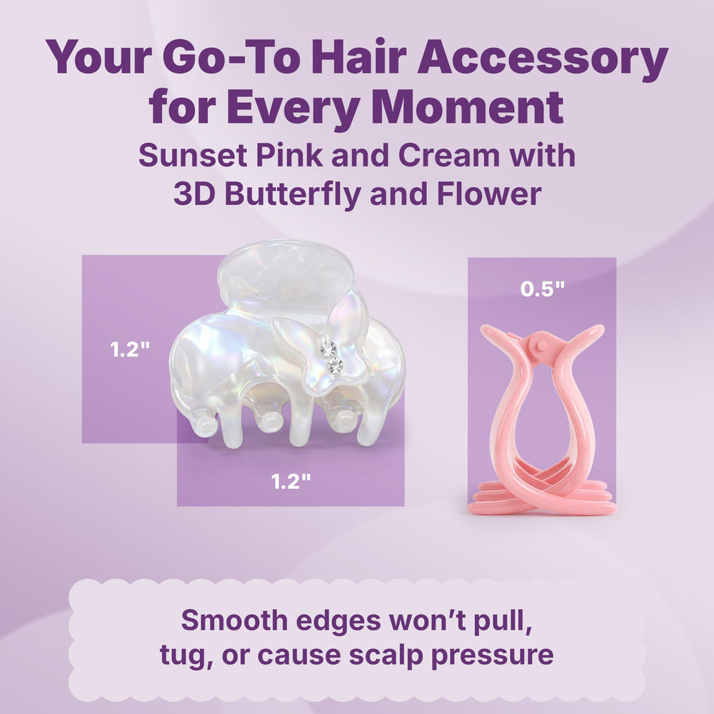 Goody mini claw beside coin showing compact size and portable styling benefit
