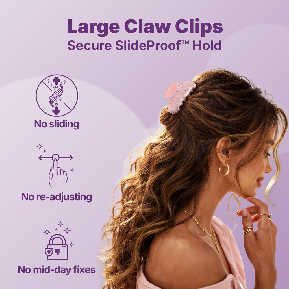 Goody pink bow clip close-up highlighting decorative bow and polished look