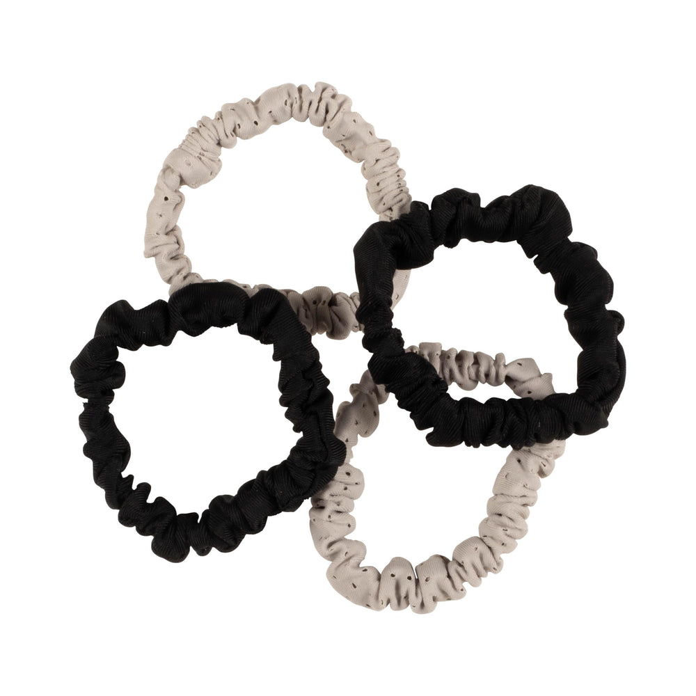 Goody scrunchies in-use during workout providing secure, no-slip hold