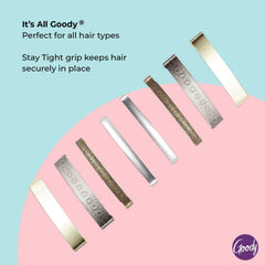 Goody textured metallic finish detail showing durable shine and style
