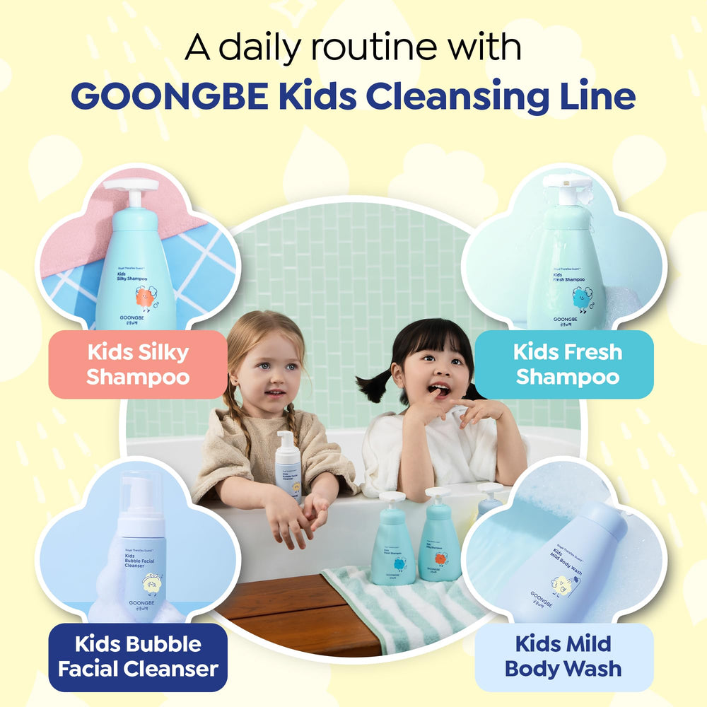 GOONGBE bottles in hand for scale showing travel-friendly sizes