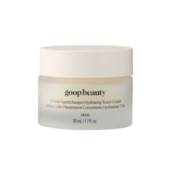 goop jar front showing product and sleek design, highlights brand hydration benefits