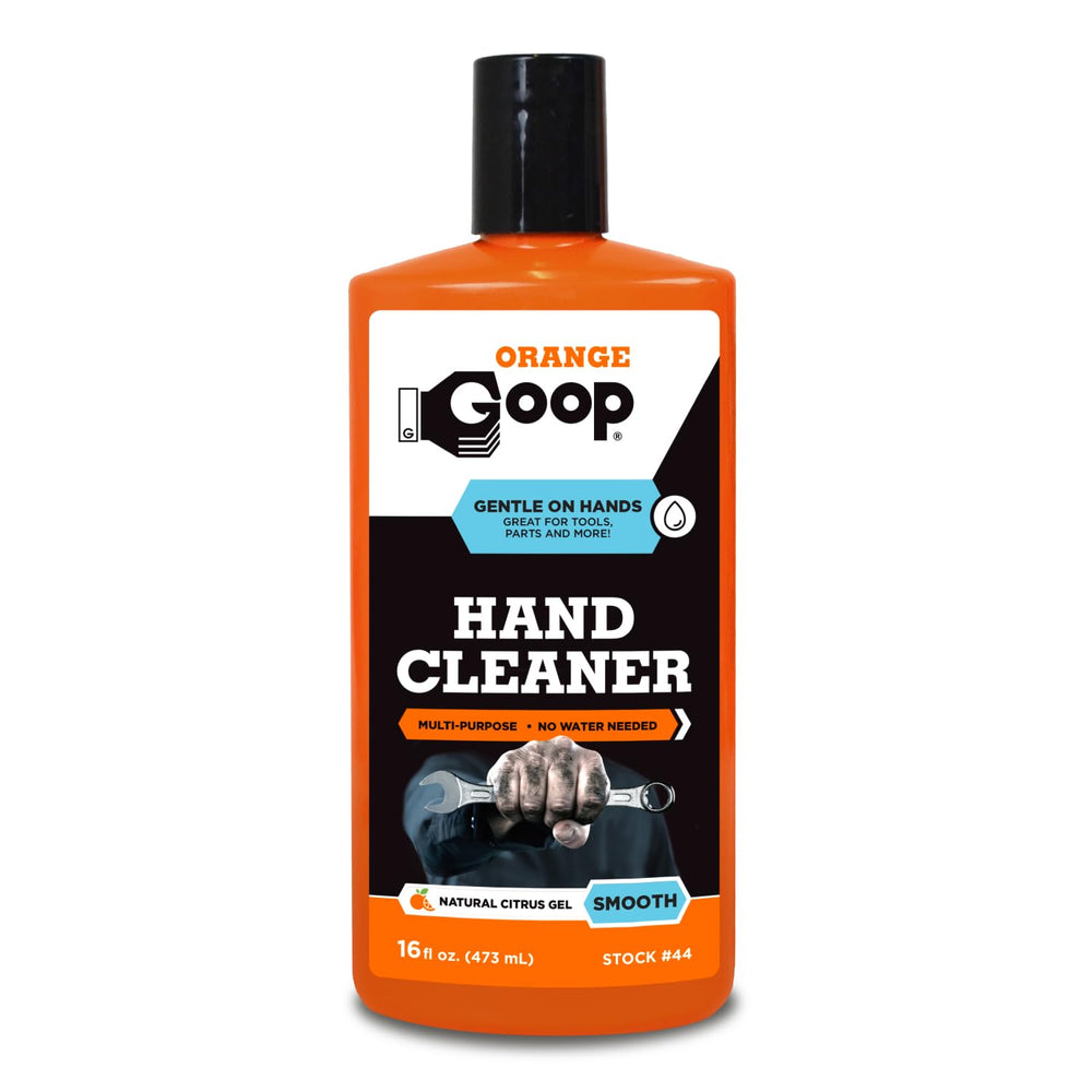 GOOP orange bottle front packaging showing product and benefits