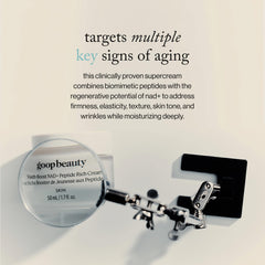 goop Youth-Boost staged on bathroom shelf suggesting everyday skincare ritual