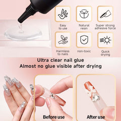 Gosojam glue texture drop illustrating fast-drying formula and strong bond