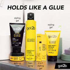 Vanity lifestyle image with Got2B among makeup items showcasing everyday use and style