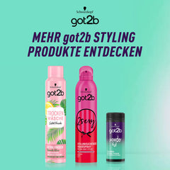 Got2B 10g powder beside travel essentials showing portable styling boost