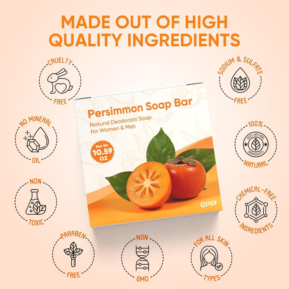 Using GPP persimmon soap on feet to reduce odor and soothe skin