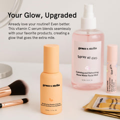 grace & stella applying serum to cheek for smooth finish