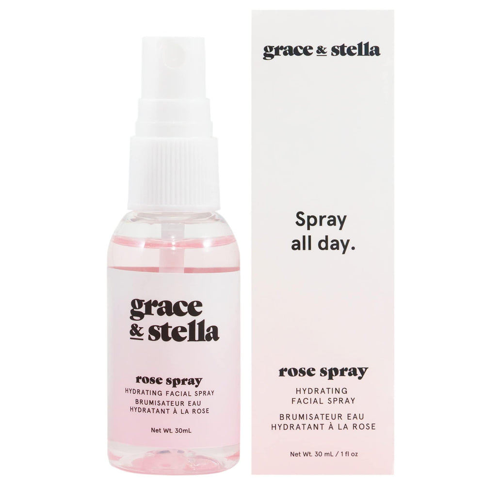grace & stella front packaging showing compact 30ml travel bottle and benefit of easy hydration