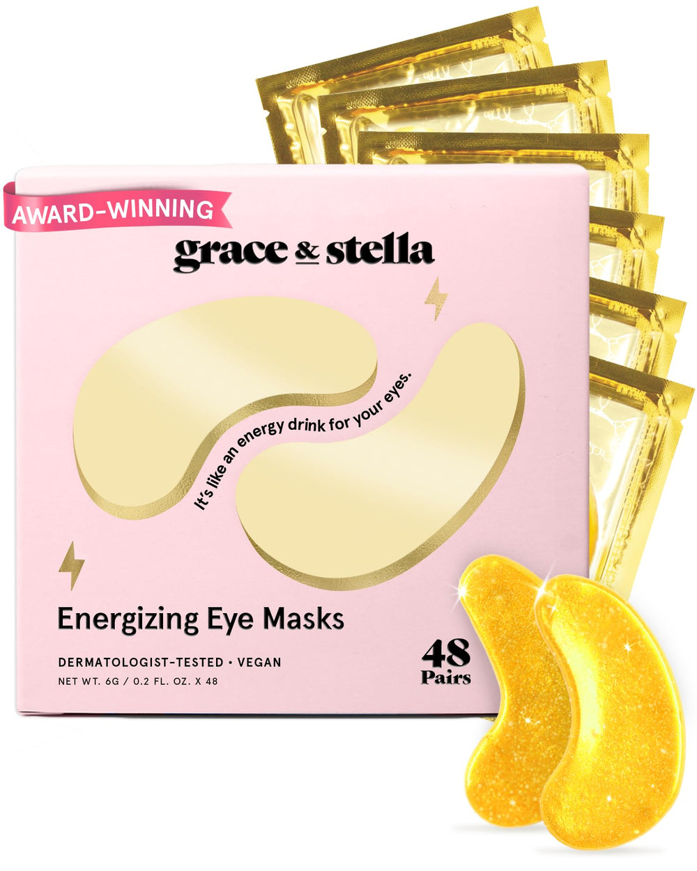 grace & stella front packaging showing 48 pairs and gift-ready appeal