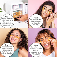 grace & stella open jar and product backing showing single-use sealed pairs for hygiene