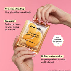 grace & stella patch applied under eye demonstrating easy use and freshness
