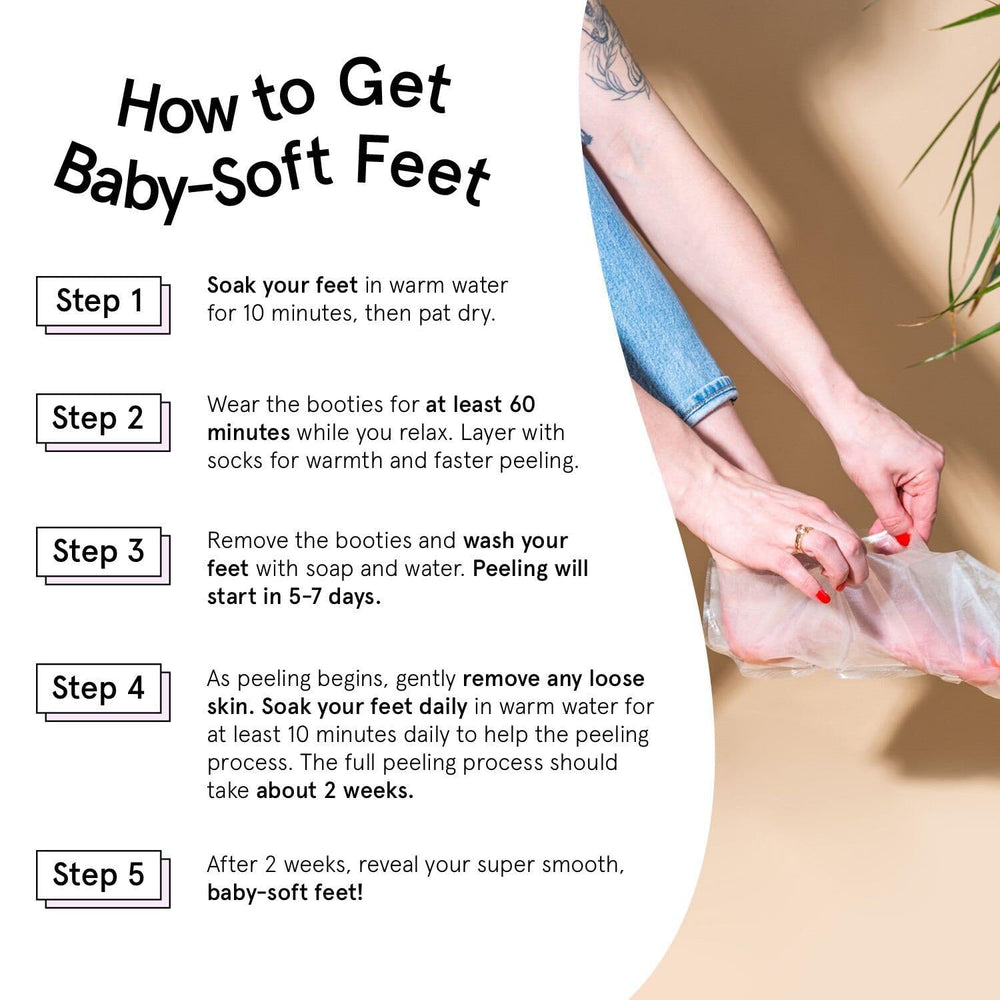 grace & stella before and after peeling results showcasing smoother, baby-soft feet