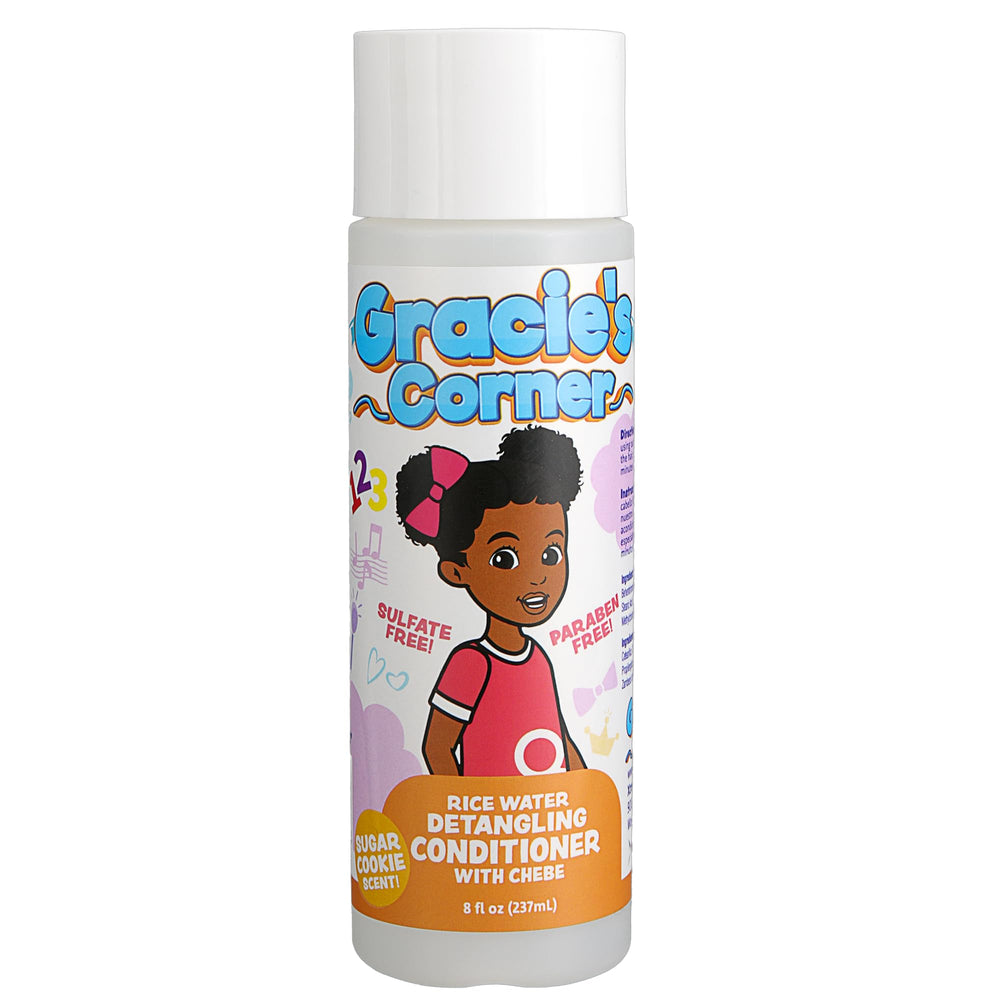Gracie's Corner front bottle view showing child-friendly label and easy-pour cap benefit